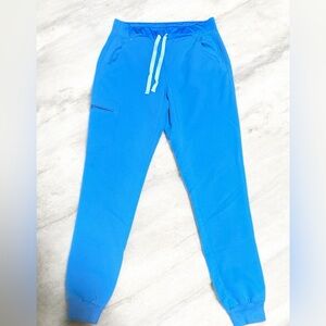 Figs Capri Blue Women’s Scrub Pant Zamora Joggers size Small Tall S/T